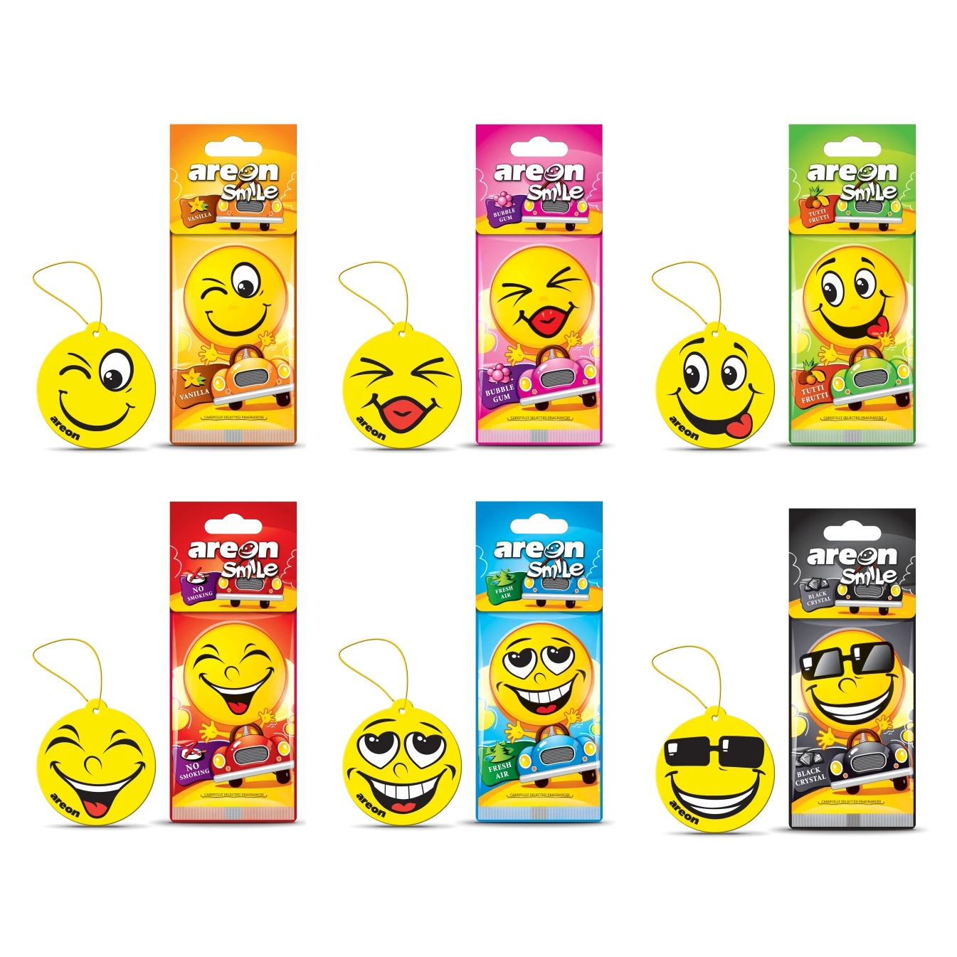 Areon Smile (6 Pack) - Mix of 6 Scents